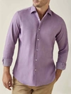 LUCA FALONI PURPLE BRUSHED COTTON SHIRT