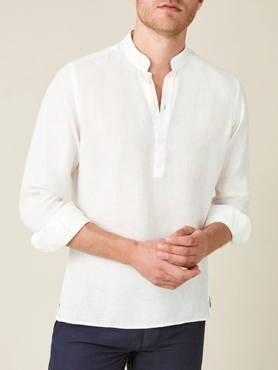 Luca Faloni White Forte Linen Shirt