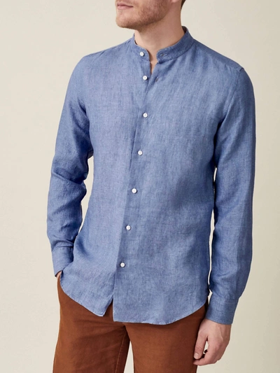 Luca Faloni Chambray Blue Versilia Linen Shirt