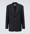 Dries Van Noten Single-breasted Wool Blazer In Blue