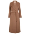 's Max Mara Poldo Wool Belted Coat In Brown