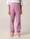 Chiara Ferragni Lilac Cotton Logomania Pants In Lilac