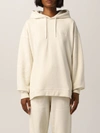 Ganni Software Hoodie With Logo In White