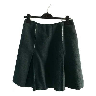 Pre-owned Bottega Veneta Wool Mid-length Skirt In Black
