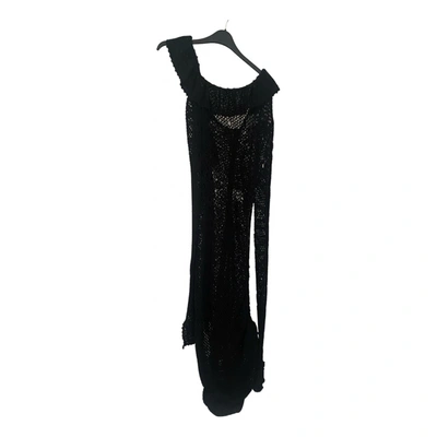 Pre-owned Magda Butrym Lace Mid-length Dress In Black