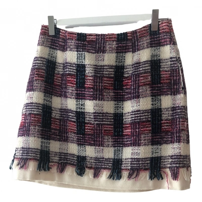 Pre-owned Msgm Tweed Mini Skirt In Multicolour