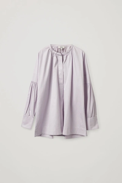 Cos Pleated Tunic In Purple