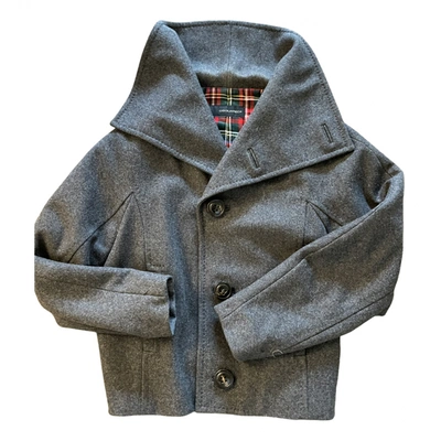 Pre-owned Dsquared2 Wool Coat In Grey