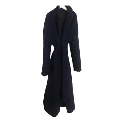Pre-owned Msgm Wool Coat In Blue