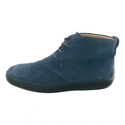 Pre-owned Tod's Boots In Blue