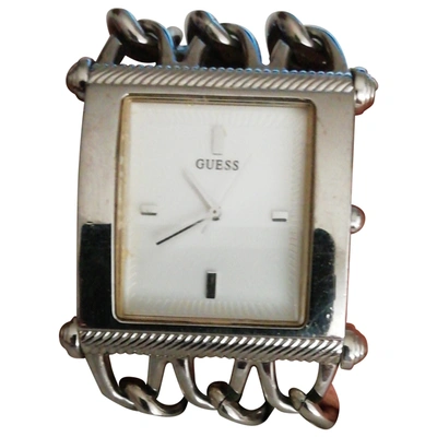 Pre-owned Guess Watch In Silver