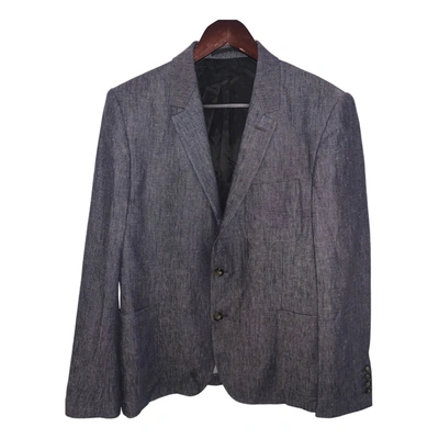 Pre-owned Ami Alexandre Mattiussi Linen Jacket In Blue