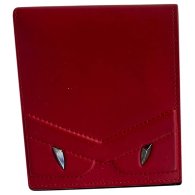 Pre-owned Fendi Leather Wallet In Red