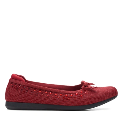 Clarks Women's Cloudstepper Carly Hope Flats In Red