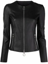 DROME COLLARLESS LEATHER JACKET