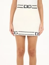 DOLCE & GABBANA KNITTED MINI SKIRT WITH DG INLAY