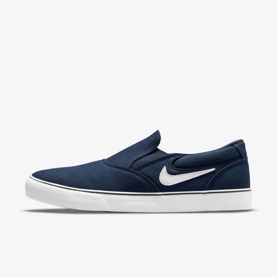 Nike Sb Chron 2 Slip Skate Shoes In Navy,navy,black,white