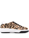 DSQUARED2 LEOPARD-PRINT LACE-UP SNEAKERS