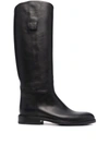 BUTTERO ELBA LEATHER KNEE-HIGH BOOTS