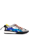 Dsquared2 Legend Double Wave Leather Sneakers In Weiss