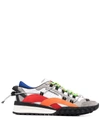 Dsquared2 Legend Double Wave Leather Sneakers In Multicolor