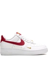 Nike Air Force 1 Low Essential "white/gym Red" Sneakers In White