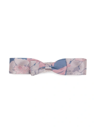 Hucklebones London Kids' Bow-detail Floral-print Headband In Pink