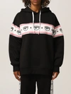 Chiara Ferragni Logomania Drawstring Hoodie In Black