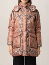 Bazar Deluxe Down Jacket With Paisley Pattern In Beige