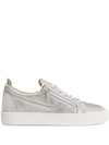 Giuseppe Zanotti May London Leather Sneakers In White