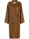 Loulou Studio Borneo Double-breasted Wool And Cashmere-blend Felt Coat In Brown