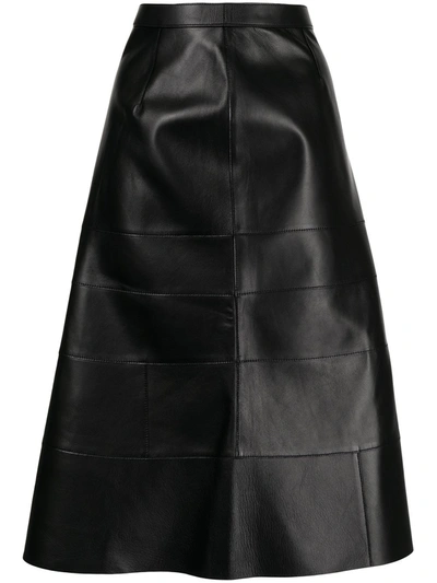 Loewe High-waisted Midi Skirt In Black