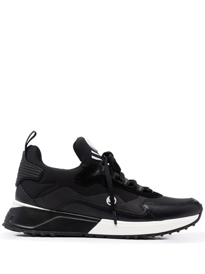 Michael Kors Theo Low-top Panelled Sneakers In Brown,black