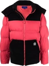 ADER ERROR COLOUR-BLOCK PANELLED PADDED JACKET