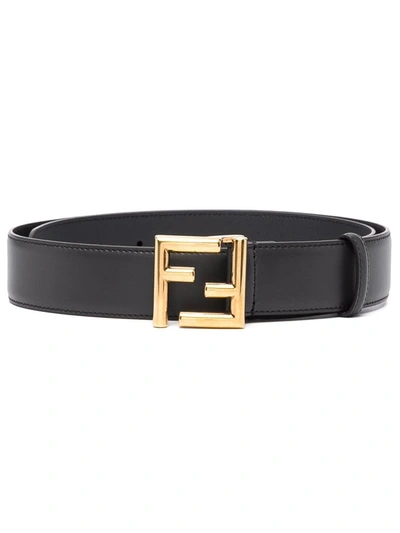 Fendi Ff-motif Belt In Grey