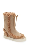 Moncler Petite Insolux Faux Fur Trim Boot In Beige