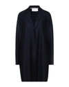 Harris Wharf London Coats In Dark Blue