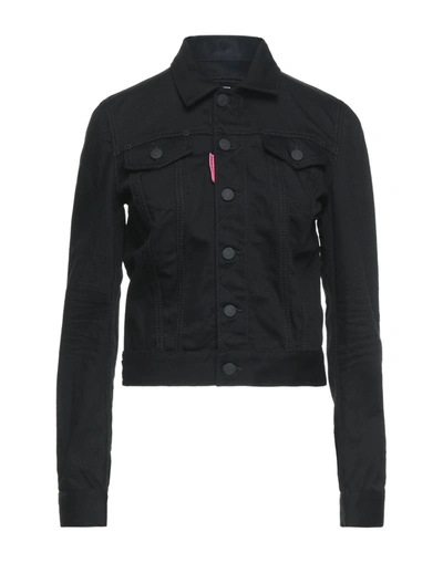 Dsquared2 Denim Outerwear In Black