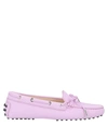 Tod's Woman Loafers Light Pink Size 6.5 Leather In Pink