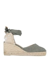 Castaã±er Espadrilles In Military Green