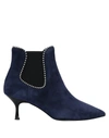 Lorenzo Mari Ankle Boots In Dark Blue