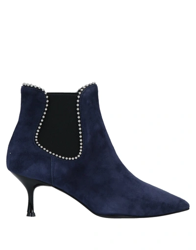 Lorenzo Mari Ankle Boots In Dark Blue