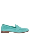 Santoni Loafers In Turquoise