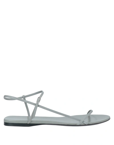 The Row Sandals In Sage Green