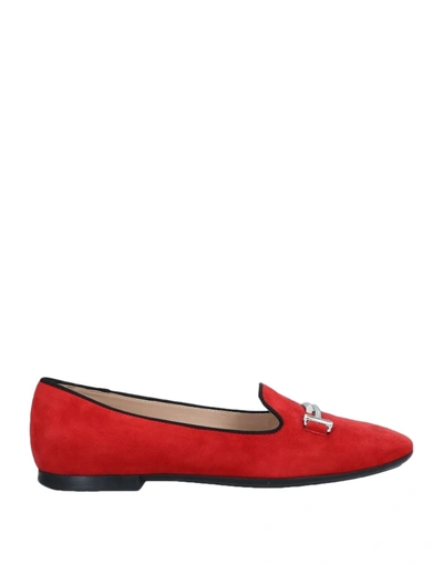 Tod's Loafers In Brick Red