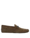 Tod's Loafers In Khaki