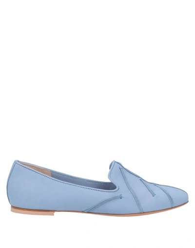 Anna Baiguera Loafers In Sky Blue