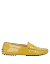 Tod's Loafers In Yellow