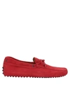 TOD'S TOD'S MAN LOAFERS RED SIZE 7 SOFT LEATHER,11824481TC 6