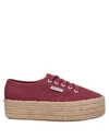 Superga Sneakers In Maroon